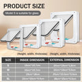 1 set, four-way safety lock flip door | weatherproof PVC pet door, suitable for cats and dogs, cat doors, dog doors