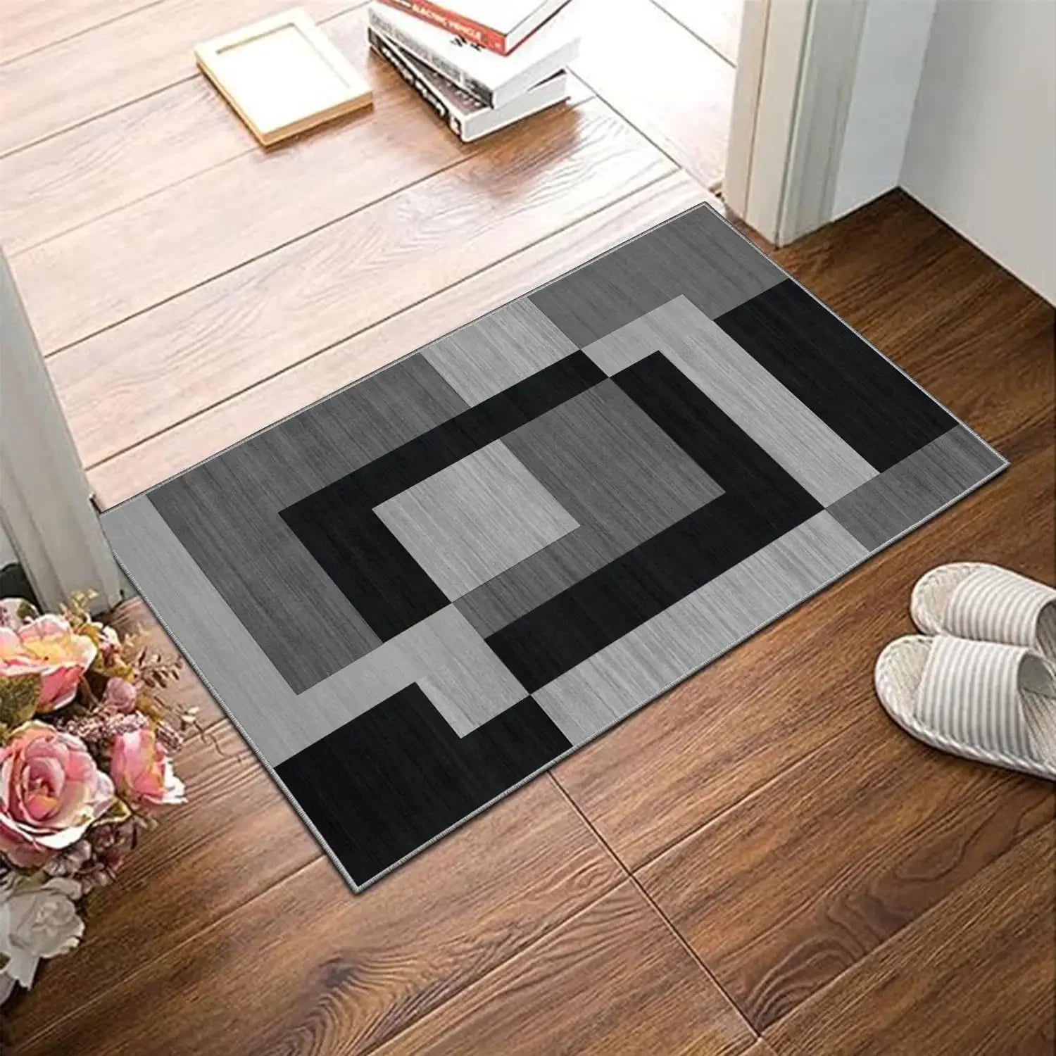 Tapis de salon VIKAMA de style géométrique, durable et antidérapant, pour canapé, table basse, chambre à coucher, décoration intérieure