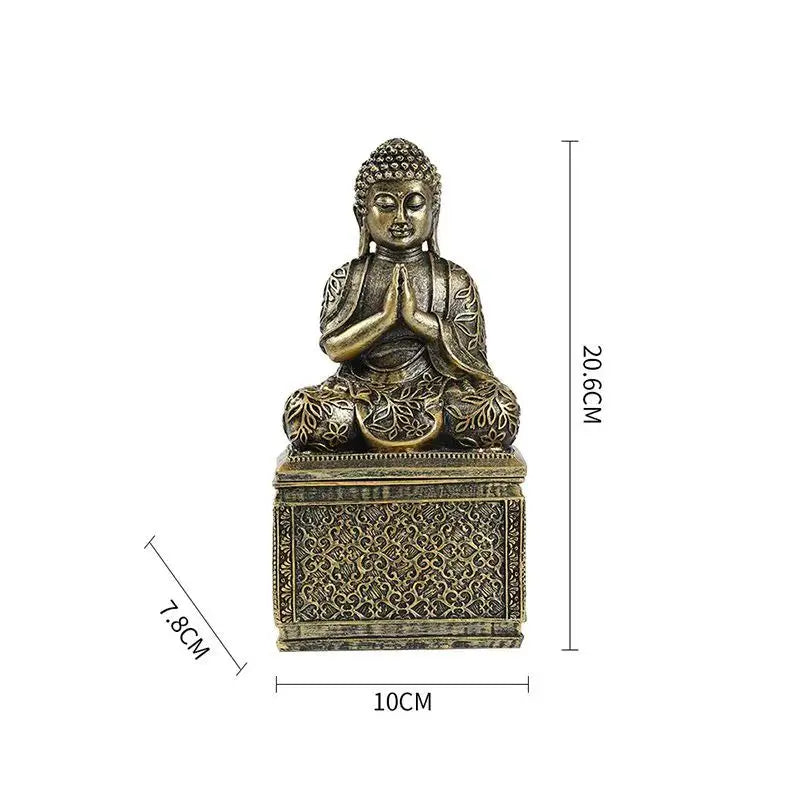 Statue Bouddha Éléphant Thaïlande Bouddha Résine Figurines Bouddhisme Fengshui Hindou Bouddha Assis Figurine Décoration Maison Salon Cadeau