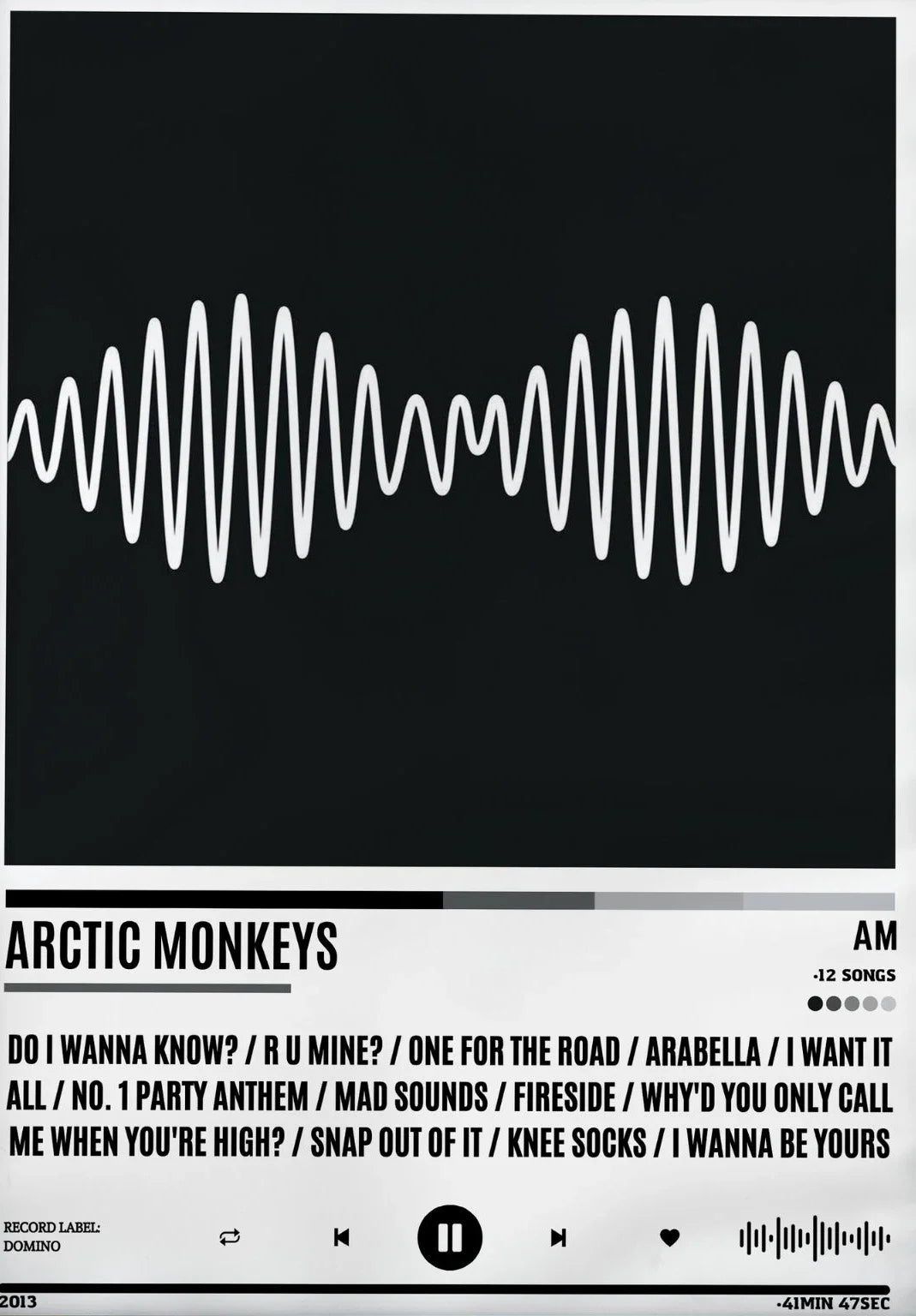 Póster Vintage Arctic Monkeys Rock Band Música Portada Serie Arte Pintura Lienzo Impresión Pared Sala Estar Decoración del Hogar