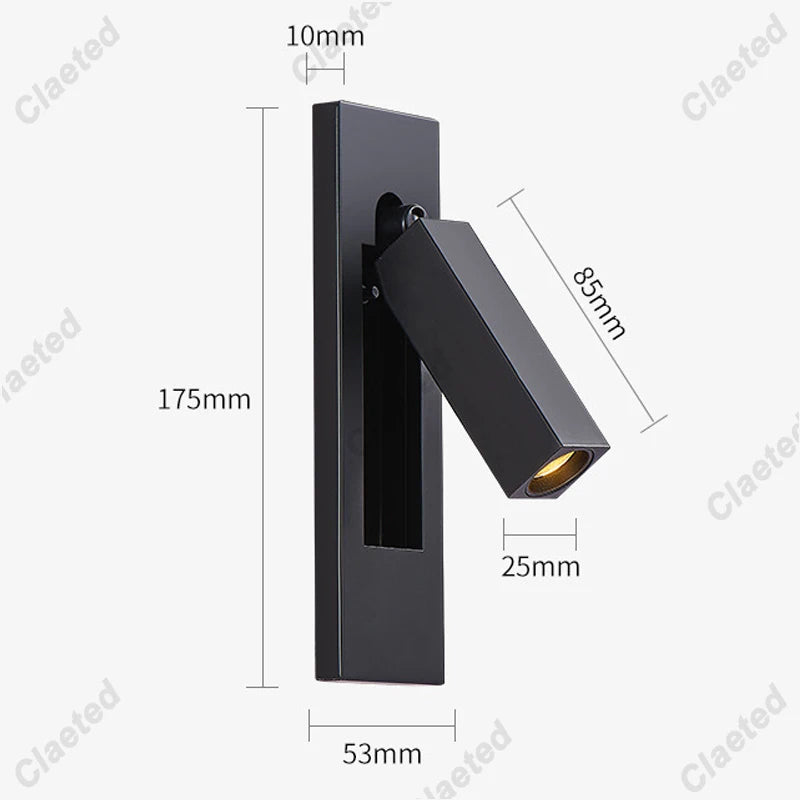 Modern Led Wall Lamp 110V 220V Led 3W Spotlight Sconce Wall Light for Beside Light Bedroom Living room Dining room Night Lights
