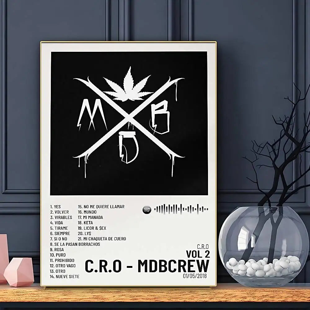 Póster HD C.R.O de Cantante, Arte Adhesivo de Pared Impermeable para Decoración de Hogar, Sala de Estar o Bar