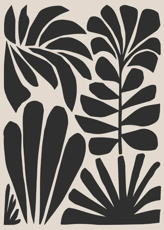 Abstract Floral Art Prints Poster Abstract Botanical Flowers Leaves Poster Canvas Painting Boho Home Room Aesthetic Wall Decor