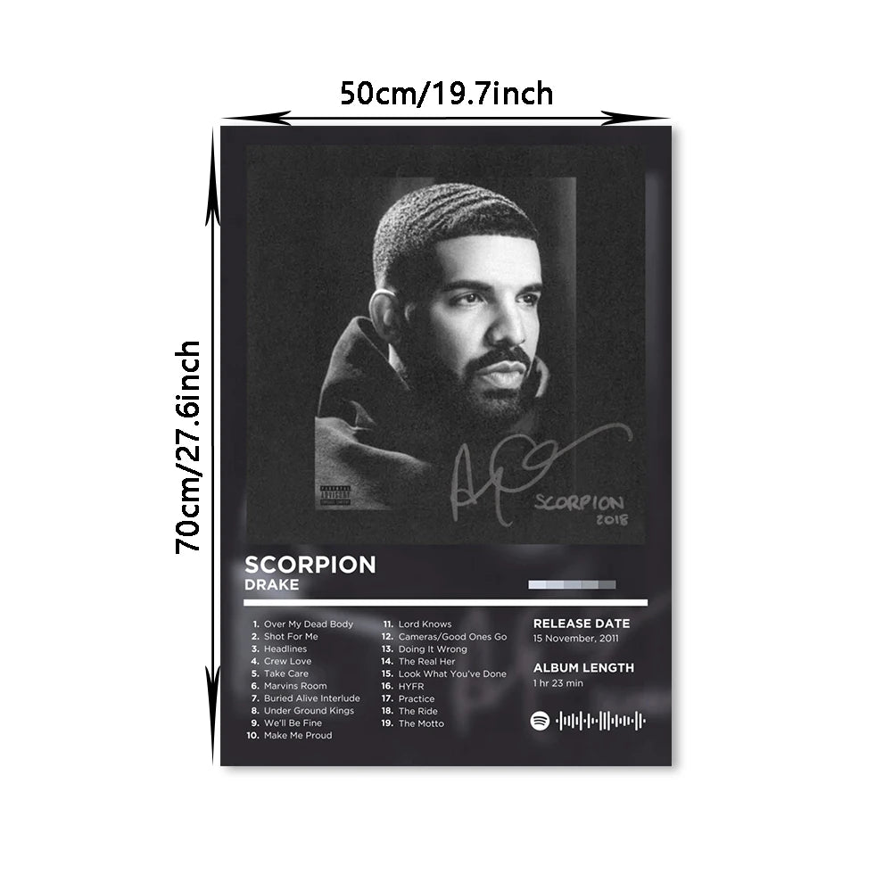 Rapper Album Cover Retro Poster Music Canvas Wall Art Print Mural Home Decor Music Lover Gift
