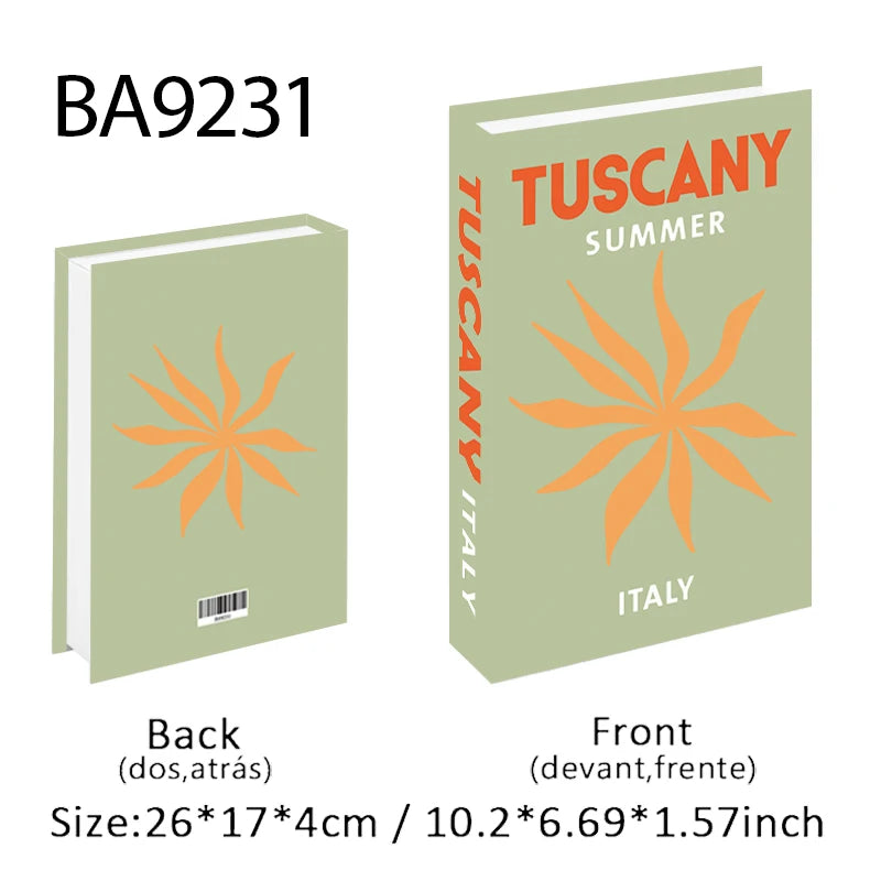 New Travel Decorative Books Book Decoration Luxury Fake Books Decor Table Storage Box Shelf Ornaments Interior Desk Aesthetic