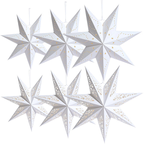Colgante de estrella hueca de 30-75cm, decoración colgante Eid Mubarak Navidad Ramadán 2024, decoración de fiesta islámica musulmana, regalo de Ramadán Kareem