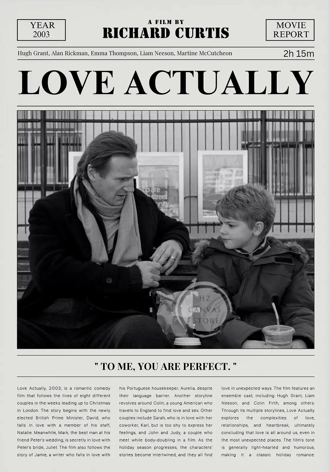 Minimalist Black and White Movie Poster Retro Newspaper Film Print Wall Art Painting Forrest Gump/Pulp Fiction Modern Home Decor