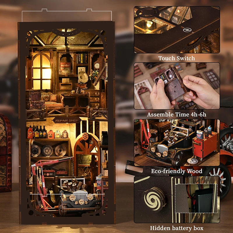 Kit de Bricolage « Maître Mécanicien » - Modèle Miniature Détaillé avec Éléments Mécaniques, Pièce de Collection Faite Main pour Exposition