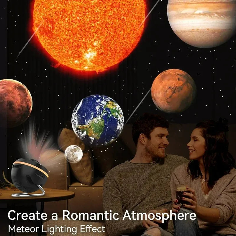 Dynamic Meteor Galaxy Projection Light Strip Color Atmosphere Light Rotating Space Sphere Planetarium Decoration Children's Room