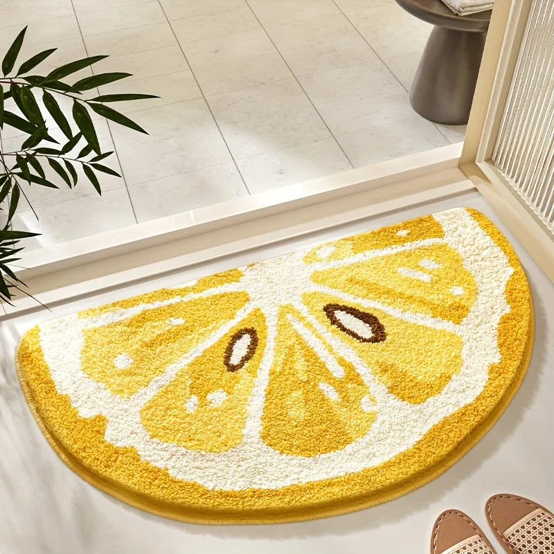 Felpudo de frutas frescas VIKAMA, felpudo de colores brillantes, alfombrilla de baño suave y absorbente, alfombra de dormitorio, alfombra de suelo para decoración del hogar.