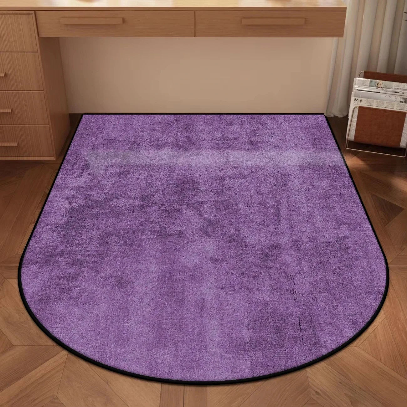 VIKAMA Alfombrilla Lisa en Arco para Alfombra, Escritorio de Estudio y Silla, Alfombrilla de Protección para Silla Giratoria de Oficina, Estudio, Decoración del Hogar