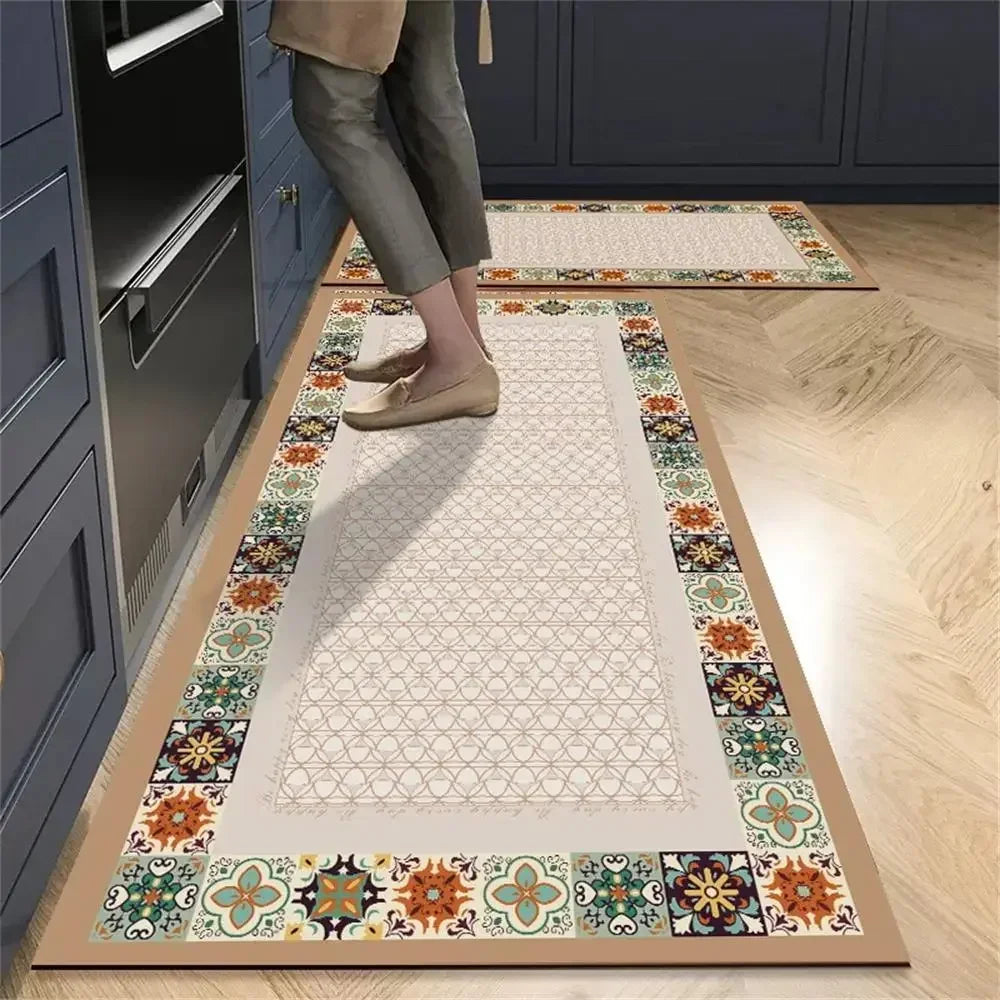 Alfombrilla de cocina VIKAMA de 1/2 piezas, antideslizante y fácil de mantener, decoración del hogar, alfombra para porche de entrada, alfombrilla para sala de estar