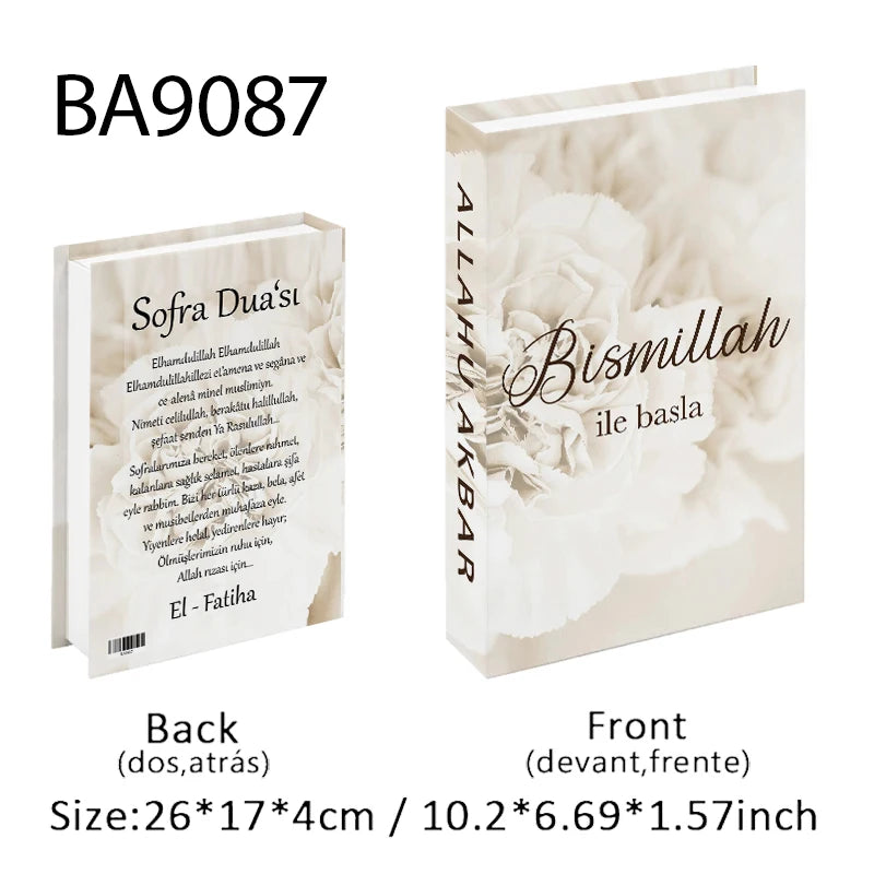 Islamic Decorative Books Kaaba Mosque Luxury Fake Book Storage Box Interior Decoration Coffee Table Bedroom Ornaments Room Decor