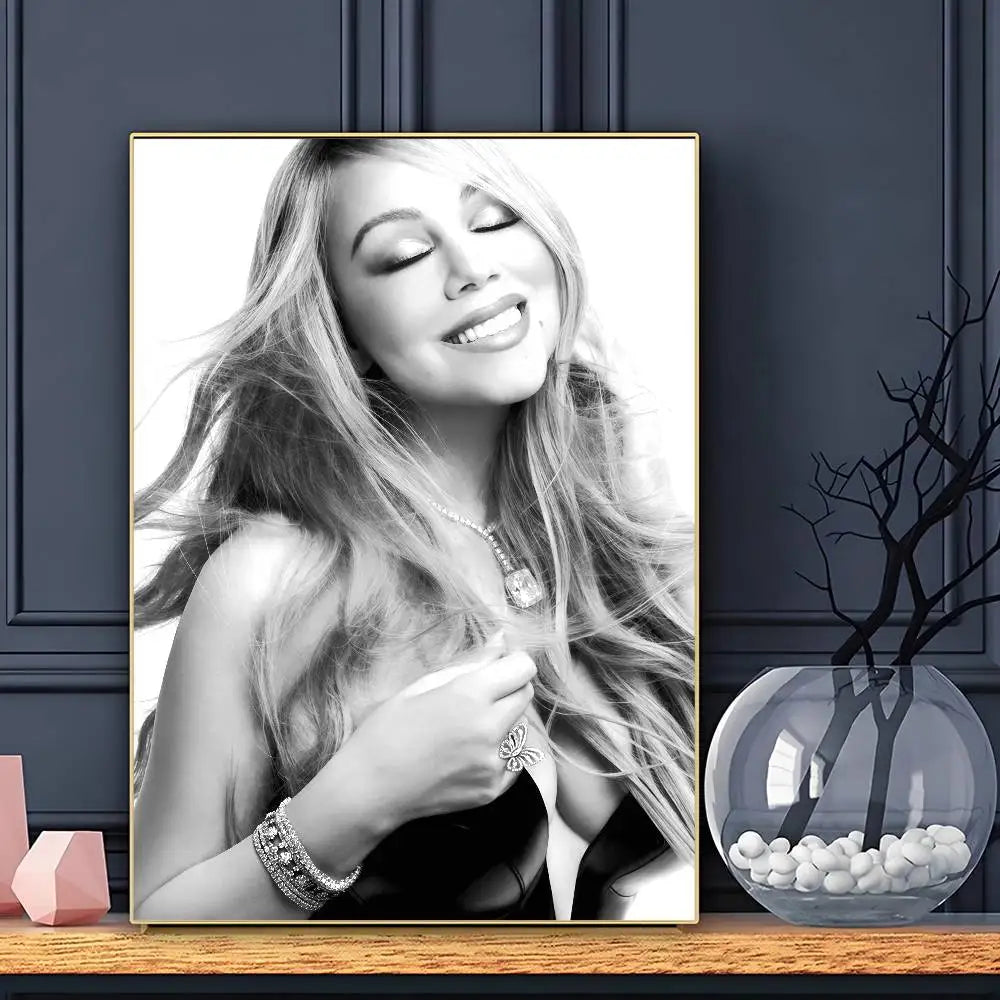 Póster de la cantante Mariah Carey, arte HD, para pared, impermeable, decoración para sala de estar, bar