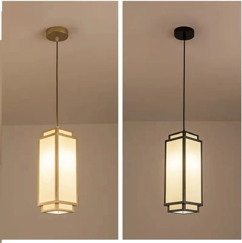 Nuevas lámparas colgantes chinas para sala de estar, comedor, pasillo, entrada, lámparas de tela para techo, candelabro moderno