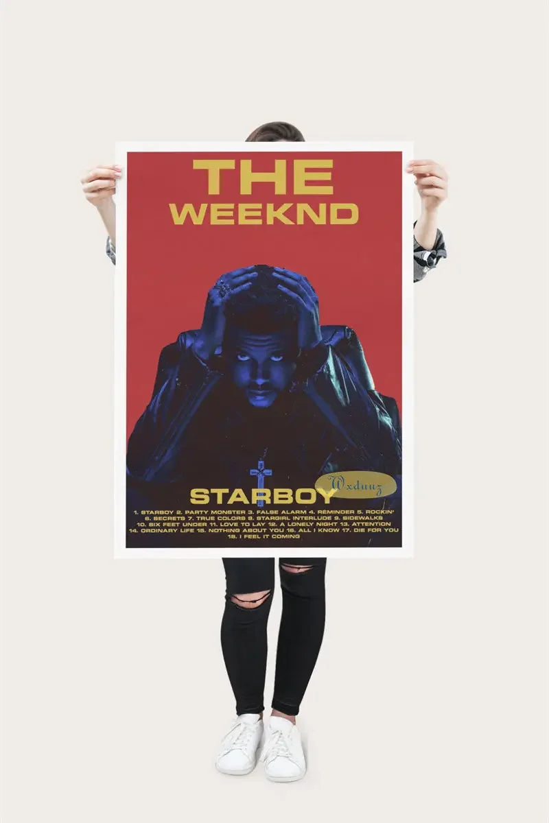 Póster The Weeknd Álbum de música Pop Rap Hip Hop Cantante Fotos de la vida Decoración de la pared Impresión de lienzo para el hogar Cuadros para sala de estar