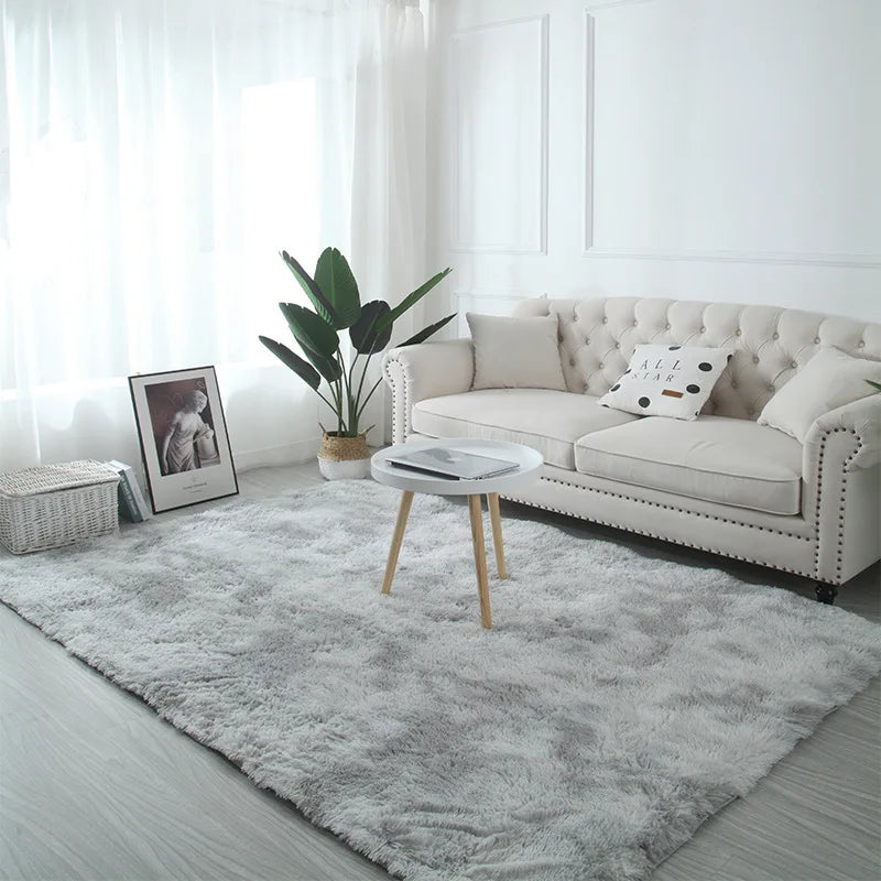 Machine Washable Upgrade Rugs for Bedroom, Grey, Fluffy Shaggy Soft Area Rug, Gray Non-Slip Indoor Floor Carpet for everywhere