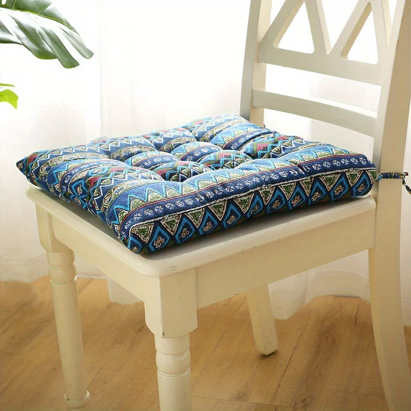 Coussin d'assise carré doux et confortable avec sangle - Parfait pour les chaises de bureau et de maison, tapis de salle à manger en polyester