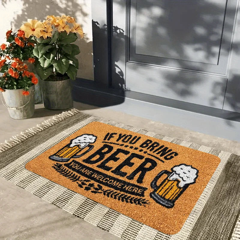 VIKAMA Alfombra de bienvenida para amantes de la cerveza para sala de estar, dormitorio, felpudo de entrada, suave, cómodo, alfombra agradable para la piel, decoración del hogar
