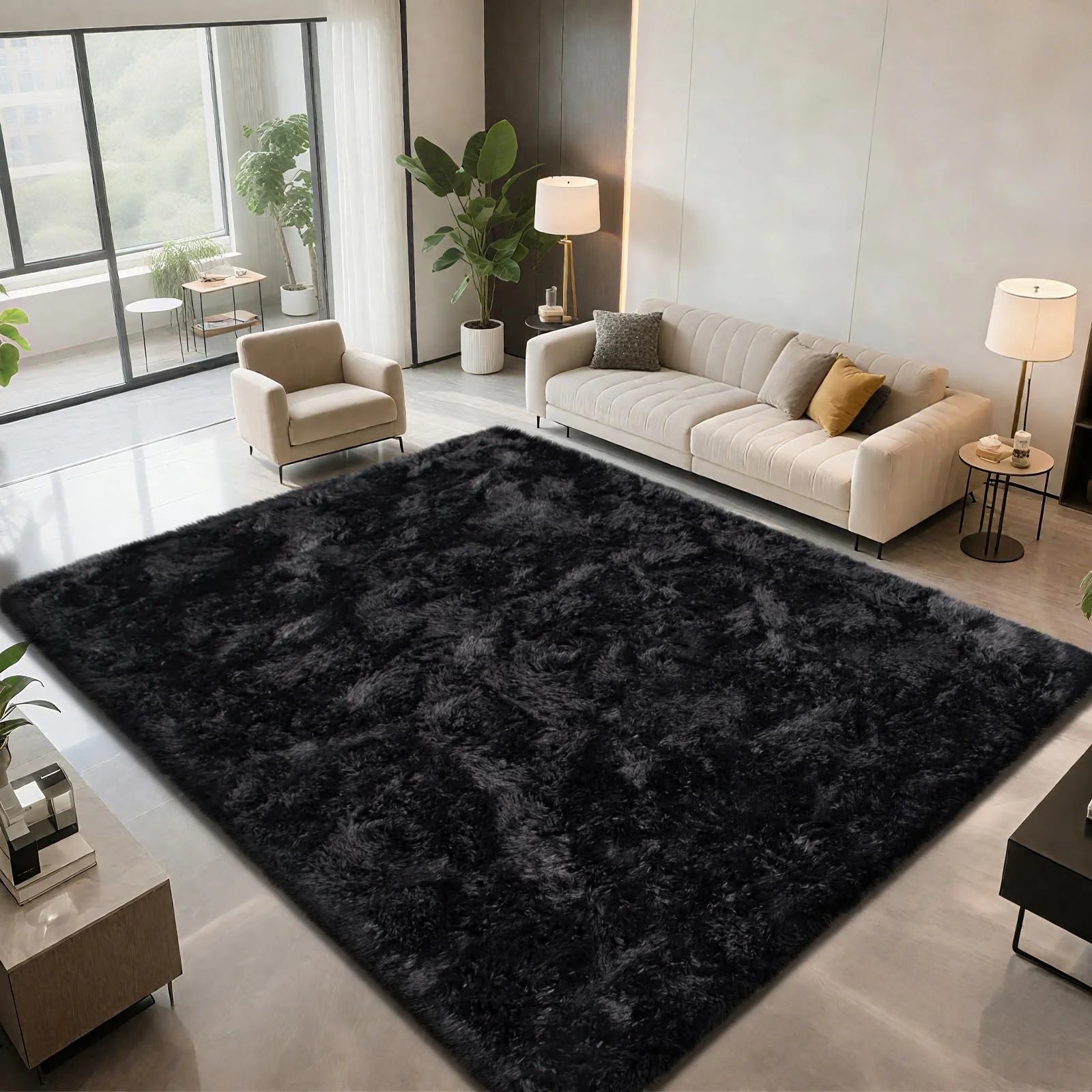Alfombra hinchada ultrasuave VIKAMA, felpudo de interior para dormitorio y sala de estar, alfombra de guardería, decoración para el hogar de niñas y niños