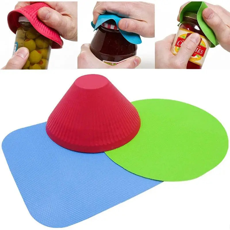 1 tapis ouvre-bocal en silicone ! Aide à la préhension réutilisable multicolore pour seniors – Outil de cuisine facile et idée cadeau