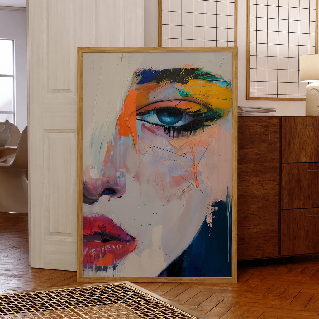 Abstraction moderne Figures vibrantes Peinture d'art coupable Impression Affiche Toile pour salon Chambre à coucher Mur de galerie Décoration intérieure