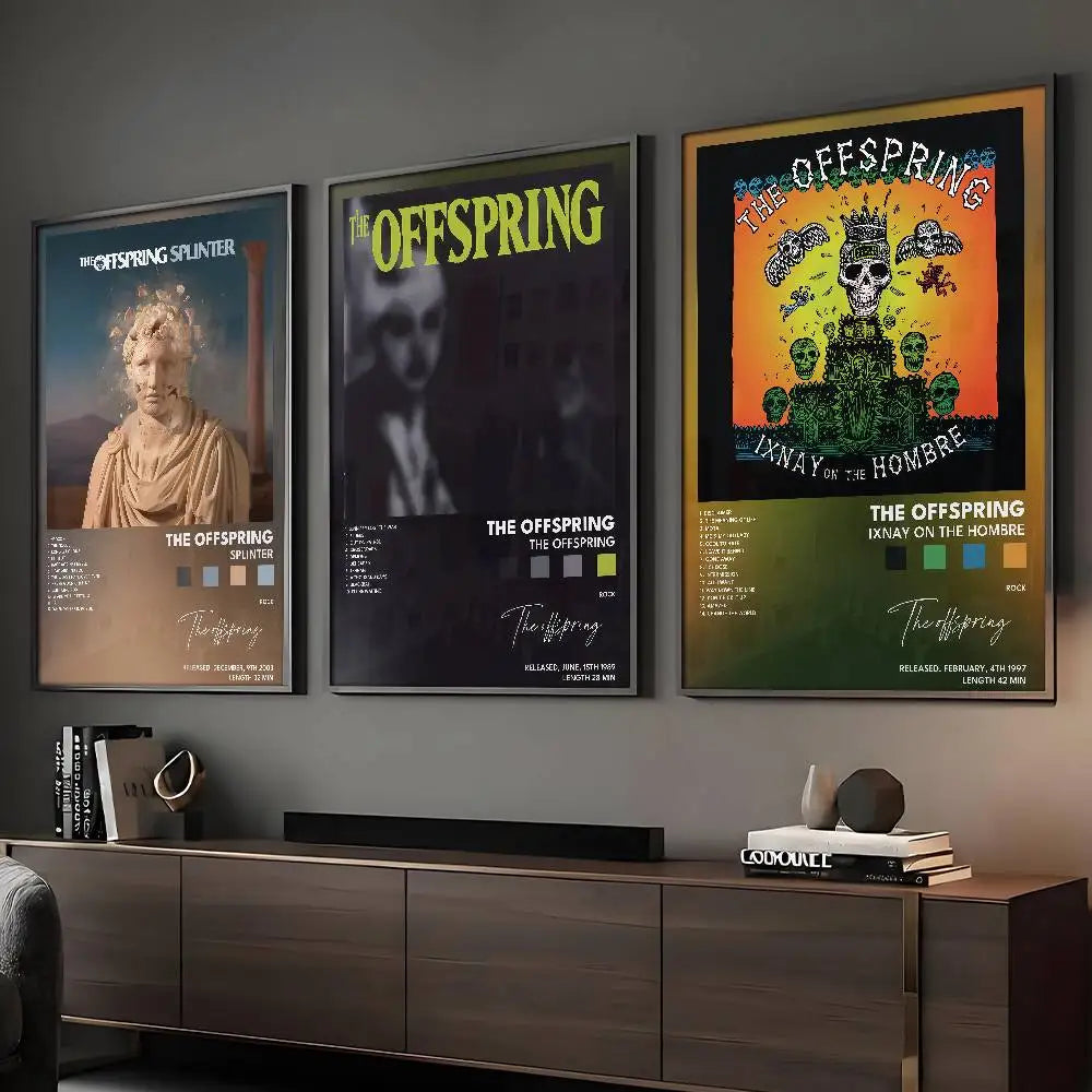Banda de Rock Música The O-OffspringS Póster HD Arte Adhesivo de Pared Impresión Impermeable Hogar Sala de Estar Dormitorio Bar Decoración Estética