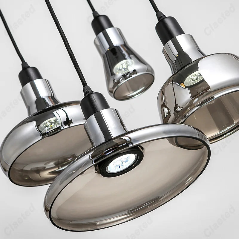 Lustre LED minimaliste moderne européen en verre pour bar, restaurant, salon, café, chambre à coucher, éclairage décoratif