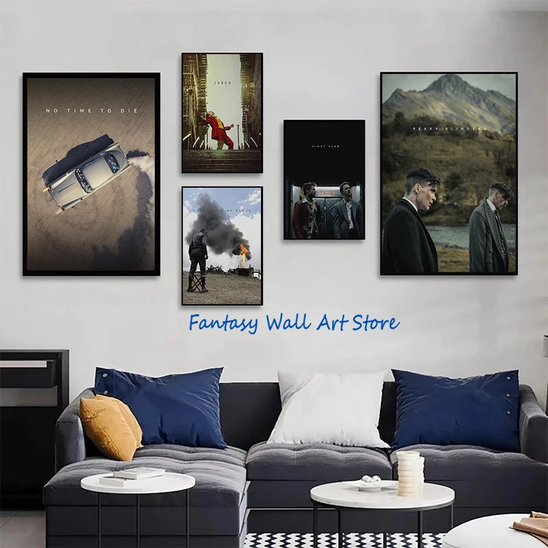Classic Romantic Action Sci-fi Movies TVs Minimalist Poster 90s 00s Movies Canvas Painting Wall Pictures Home Cinema Wall Decor