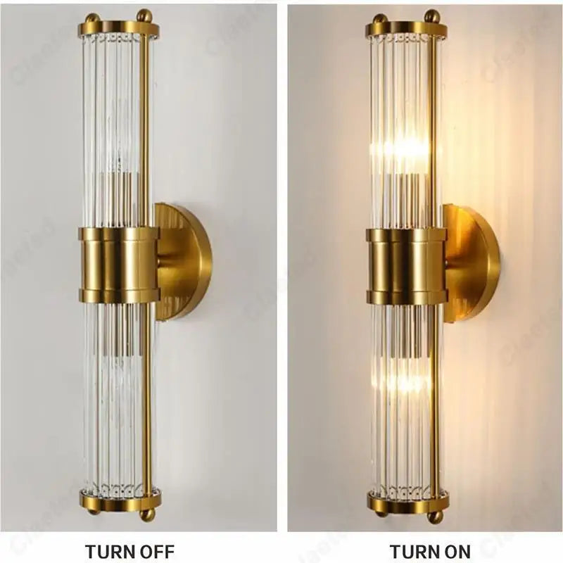 Lampe murale LED moderne créative et simple en cristal européen pour salon, bureau, chambre à coucher, chevet, éclairage décoratif