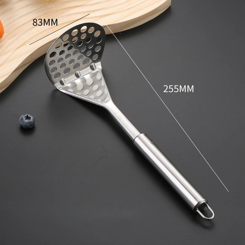 Machacador de patatas de acero inoxidable, triturador manual de frutas y verduras, máquina de presión de barro, triturador de alimentos para niños, utensilio complementario de cocina