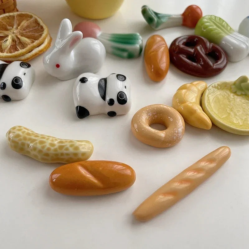 On sell Ceramic Vegetable Shape Chopsticks Holder Chopsticks Holder Stand Practical Fashion Kitchen Tableware Chopsticks Holders