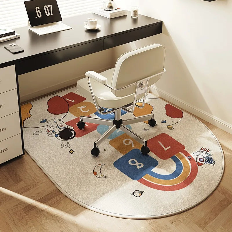 Alfombrilla para silla VIKAMA, alfombra arqueada para dormitorio, tocador, alfombra moderna para el hogar, estudio, sala de juegos, silla giratoria, alfombra silenciosa, alfombrilla para escritorio de oficina