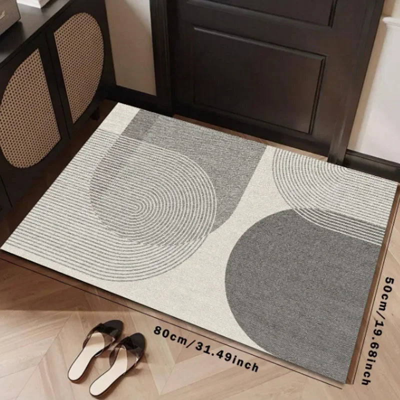 Alfombra minimalista de línea VIKAMA, felpudo para recibidor, alfombrilla para puerta de cocina y baño, resistente a las manchas y fácil de limpiar, decoración del hogar