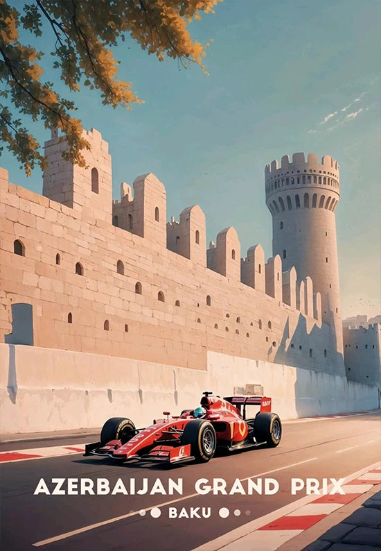 Iconic Formula 1 Racing Grand Prix Poster F1 Super Cars Aesthetic Wall Decor Racing Car Fans Home Room Wall Art Canvas Painting