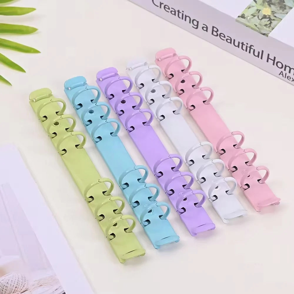 Anneaux de reliure A5 A6 A7 Clips de reliure à feuilles mobiles Bandes de reliure colorées en métal Fournitures de bureau et scolaires Diamètre 2cm