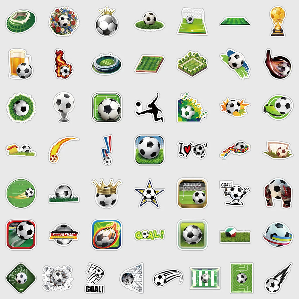 50/100PCS Pegatinas de Graffiti de Fútbol Balón Deportivo Impermeables Pegatinas Decorativas Pegatinas Creativas de Papelería de Fútbol