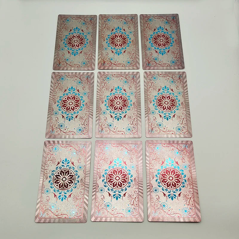 Fantásticas 80 cartas de tarot de PVC impermeables de alta calidad con lámina plateada, con estuche tipo flip como regalo de lujo