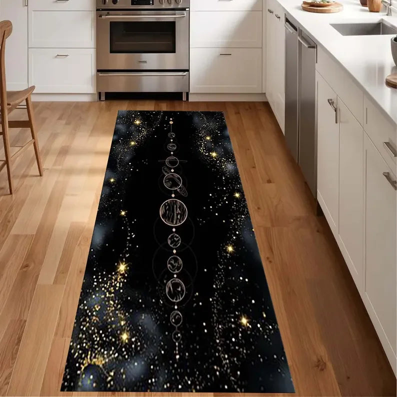 Tapis de couloir de science-fiction pour les fans de cinéma Décoration intérieure amusante Tapis de couloir Cadeau geek Art de sol inspiré Décoration intérieure