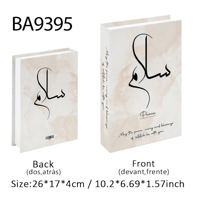 Islamic Decorative Books Kaaba Mosque Luxury Fake Book Storage Box Interior Decoration Coffee Table Bedroom Ornaments Room Decor
