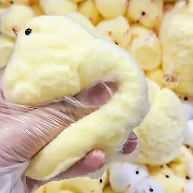 1 ud. pollito amarillo blando, juguete antiestrés para niños y adultos, juguetes sensoriales blandos para apretar, juegos de entretenimiento para niños, regalos de Navidad