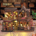 DIY Book Nook Café - Kit Puzzle 3D pour étagère, serre-livres fait main, cadeau créatif pour la décoration intérieure et les collectionneurs