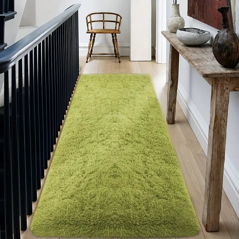 Alfombra de felpa cómoda VIKAMA, alfombra supersuave y mullida para dormitorio, alfombrilla para pasillo, decoración del hogar