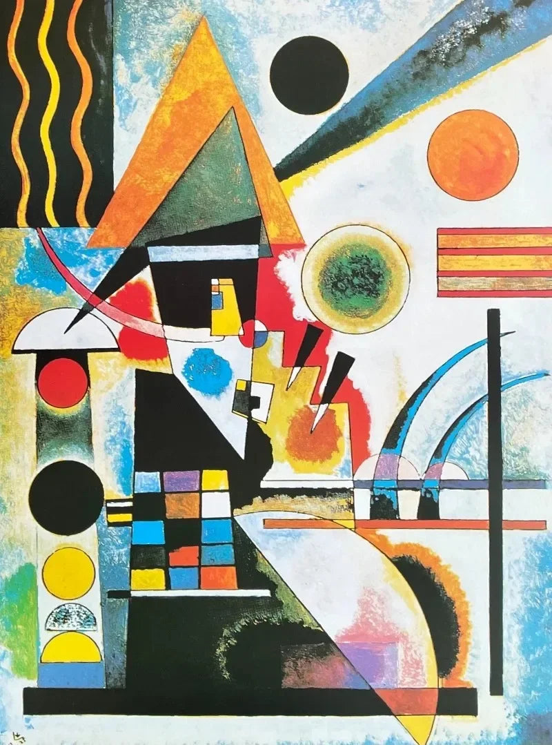 Wassily Kandinsky Descomposición Geométrica Equilibrio Póster Retro Pinturas sobre Lienzo Cuadros de Pared Decoración para el Hogar Museo