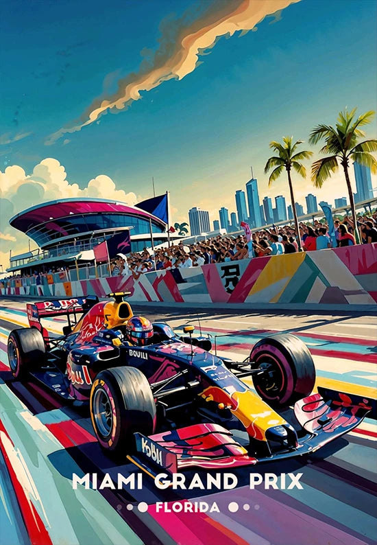 Iconic Formula 1 Racing Grand Prix Poster F1 Super Cars Aesthetic Wall Decor Racing Car Fans Home Room Wall Art Canvas Painting