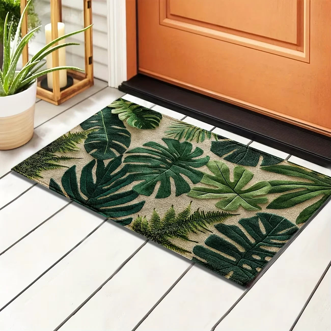 VIKAMA Alfombra de flores de colores Felpudo Alfombra impermeable para puerta Dormitorio Sofá Alfombra de suelo Alfombras suaves de noche Decoración del hogar