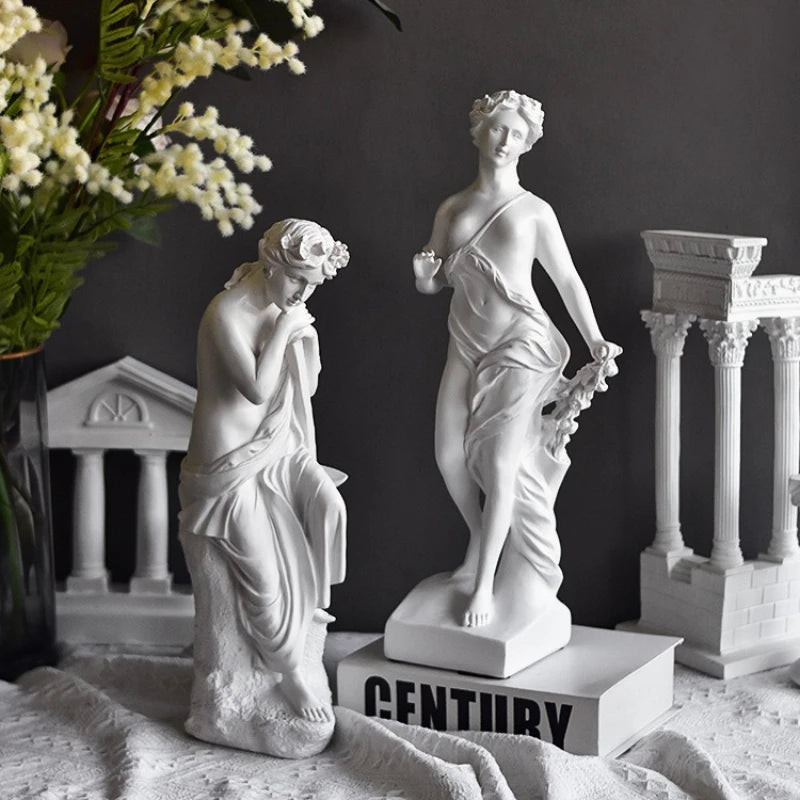 Grèce antique Vénus Déesse Émergente Sculpture en Résine Faite à la Main Statue Classique Féminine Ornement Aphrodite Décor Collectionneur d'Art