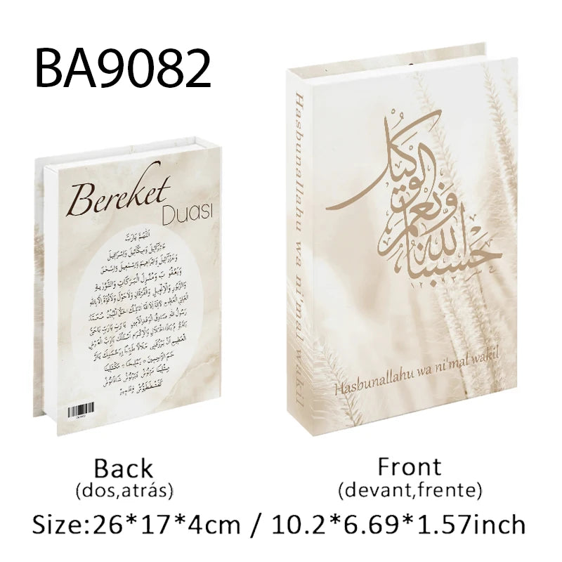 Islamic Decorative Books Kaaba Mosque Luxury Fake Book Storage Box Interior Decoration Coffee Table Bedroom Ornaments Room Decor