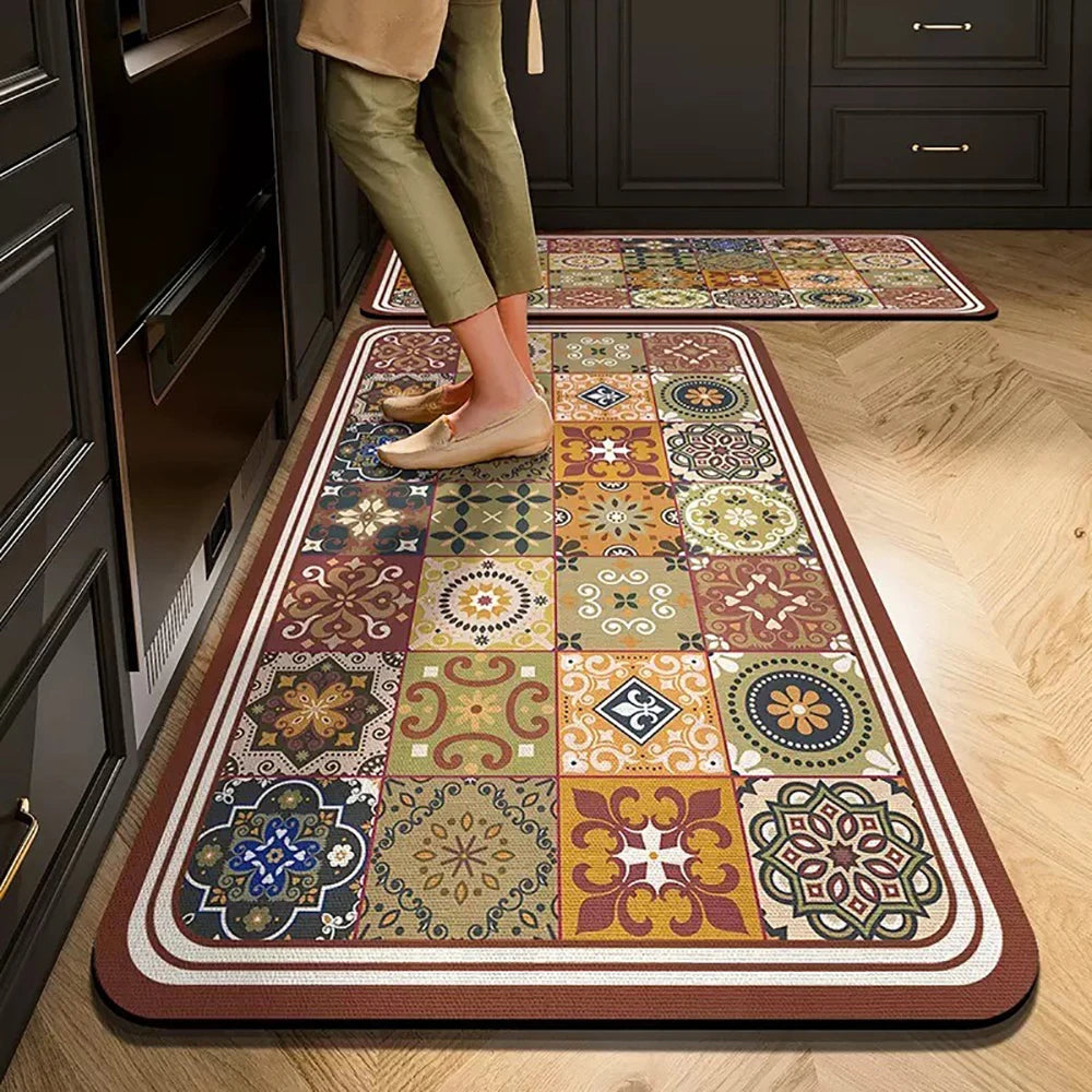 Alfombra de suelo de cocina VIKAMA, alfombra de entrada para sala de estar y dormitorio, decoración del hogar, alfombra larga pequeña para pasillo de lavadero