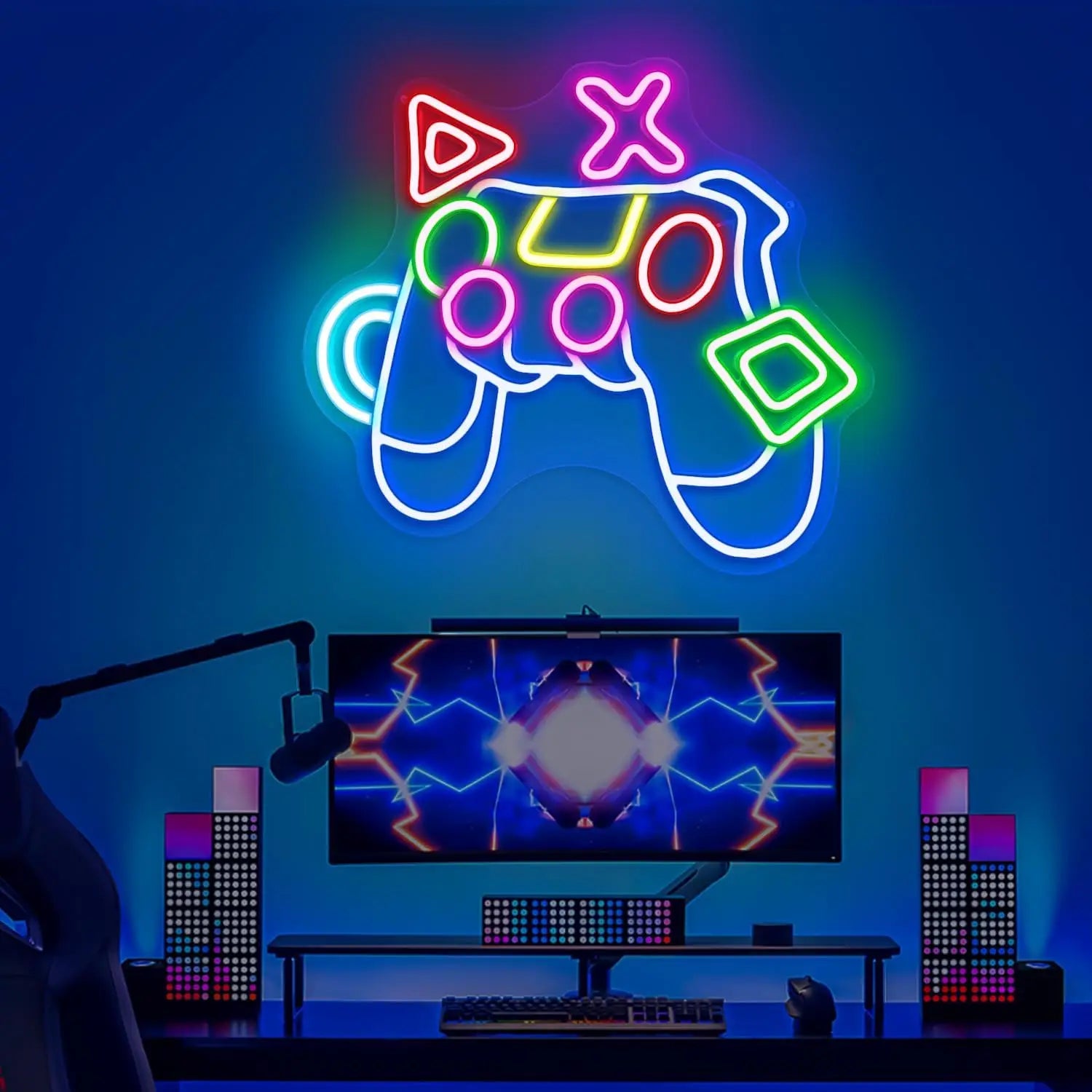 Game Neon Sign LED Neon Light for Wall Decor USB Powered for Bedroom Bar Shop Game Room Man Cave Decor Gift for Game Lover